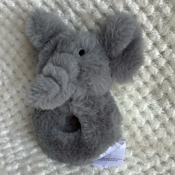 Little Miracles Plush Grey Elephant Baby Rattle Stuffed Animal Toy 🐘 - Picture 1 of 11